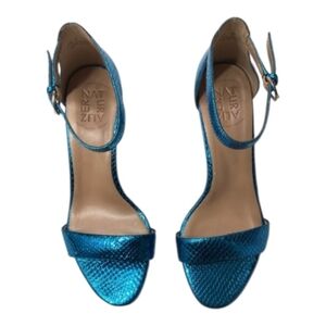 Naturalize Vera Block Heel Blue Ankle Strap Dress Sandals